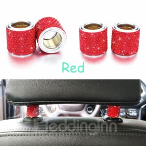 2Piece Sparkling Rhinestone Car Pillow Holder Decoration