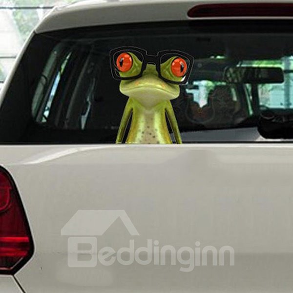 Staring Glasses Frog Model Funny Creative Car Sticker
