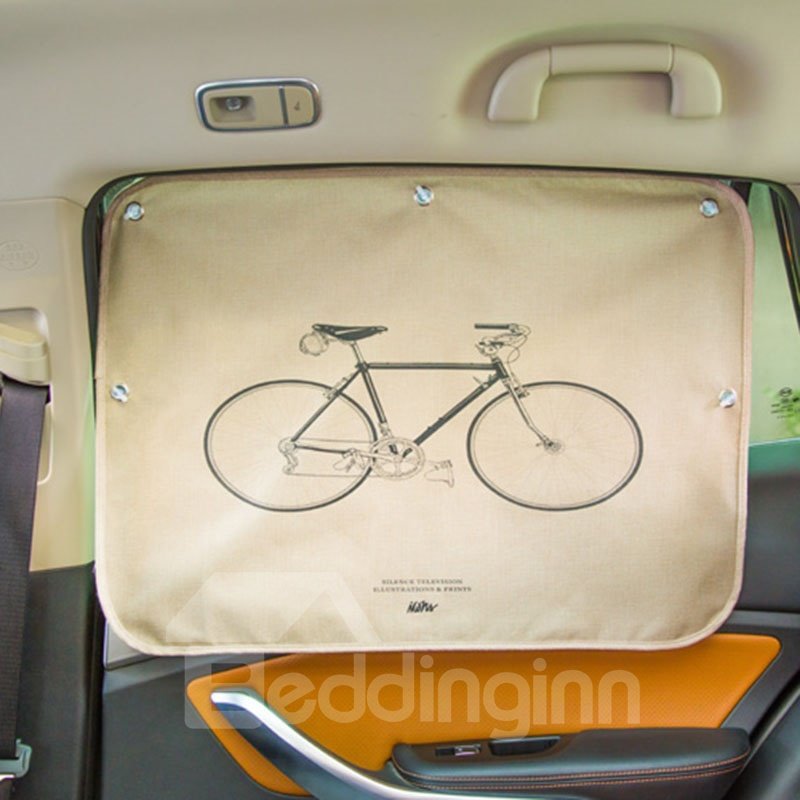 Non - Woven Fabric Bicycle Pattern UV Resistant Fabric Strong Adsorption Power£¬Inodorous Atoxic Breathable Sun Shade