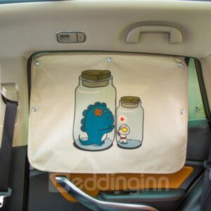 Ultraman And Monster Pattern UV Protection Suction Cup Design, Easy To Install Poisonless And Tasteless Sun Shade