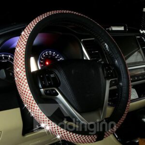 Coloured Diamond+PU Material Prevent Slippery And Wear-Resisting Not Hurt The Hands Universal Car Steering Cover