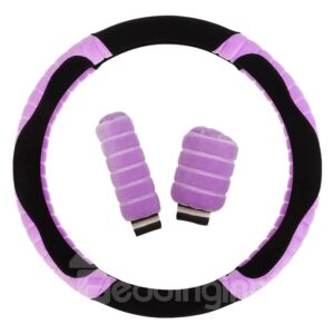 Sport Style Suede Material Non-Skid Keep Warm Steering Wheel Covers Perfect For Winter