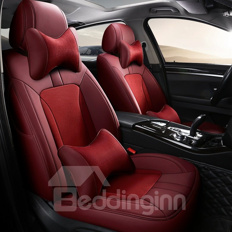 Country Style Linen Fabric Breathing Fabric Skin-Friendly Moisture Absorption Good Heat Dissipation Healthy And Pollution Free ONE CAR ONE VERSION Custom Fit Seat Covers - Image 2