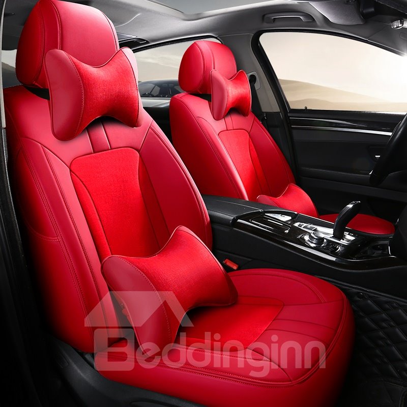 Country Style Linen Fabric Breathing Fabric Skin-Friendly Moisture Absorption Good Heat Dissipation Healthy And Pollution Free ONE CAR ONE VERSION Custom Fit Seat Covers - Image 4