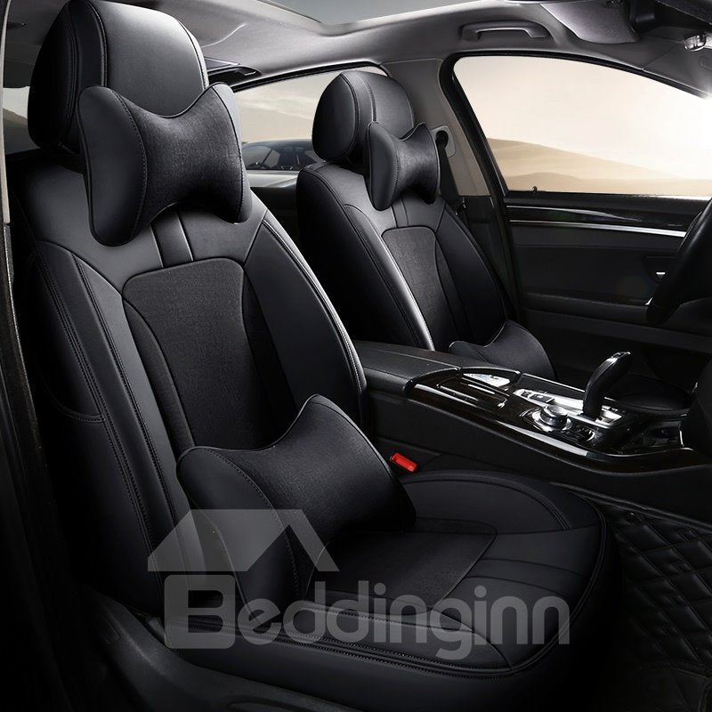 Country Style Linen Fabric Breathing Fabric Skin-Friendly Moisture Absorption Good Heat Dissipation Healthy And Pollution Free ONE CAR ONE VERSION Custom Fit Seat Covers - Image 3