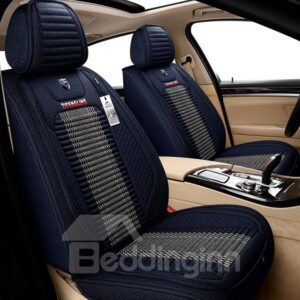 Simple Style Linen Material Environmentally Friendly Tasteless Breathable And Colorfast 5 Seats Universal Truck Seat Covers