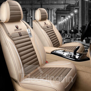 Country Style Warm Colors Homely Feel Linen Material Breathable Comfortable And Durable 5 Seats Universal Truck Seat Covers