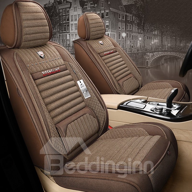 Simple Style Breathable Fabrics Material Comfortable And Soft 5 Seats Truck Universal Fit Car Seat Covers - Image 4