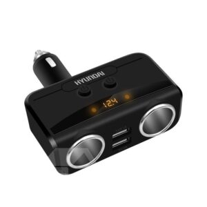 Dual USB Phone Charger with Switch and Voltage Display