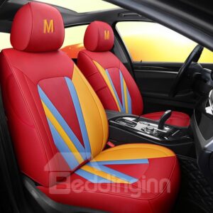 5-Seats Aesthetic Pure Unique Full Of Motion High Quality Leather Material Unfading Universal Custom Fit Seat Covers