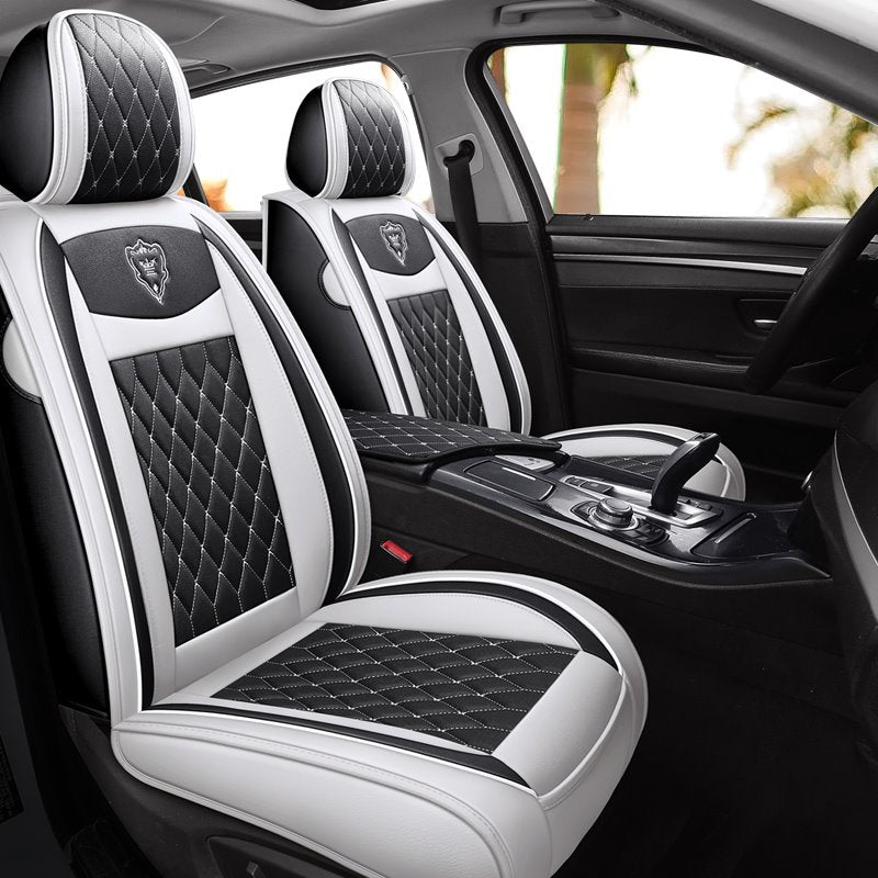 Sport Car Seat Cover Full Coverage Soft Wear-Resistant Durable Skin-Friendly Man-Made PU Leather Material Airbag Compatible 5-Seater Universal Fit Accessories for Auto Truck Van SUV - Image 5