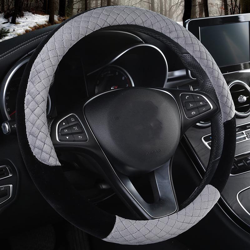Car Winter Steering Wheel Cover Four Seasons Plush Handle Cover - Image 7