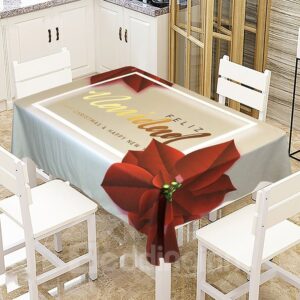 No Pilling No Fading No Off-Lining Waterproof Dustproof Simple And Aesthetic Christmas Theme Printing Pattern 3D Tablecloth