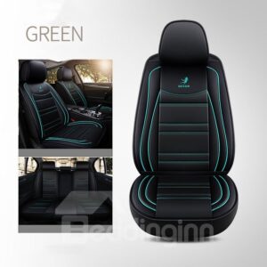 5 Seats Car Seat Covers Full Coverage With Waterproof Leather Wear-Resistant Dirty-Resistant  Automotive Vehicle Cushion Cover for Cars SUV Pick-up Truck Universal Fit Set Auto Interior Accessories