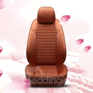 ONE CAR ONE VERSION High Quality Fabric And Leather Material Wear And Scratch Resistance Maple Leaf Printing Pattern 5 Seats Custom Fit Seat Cover