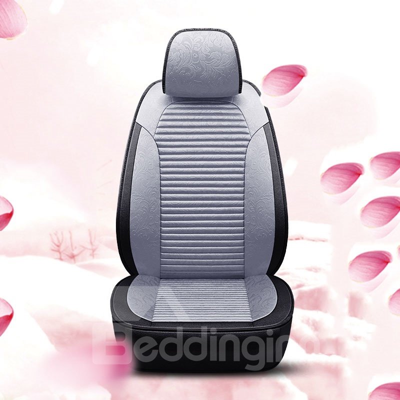 ONE CAR ONE VERSION High Quality Fabric And Leather Material Wear And Scratch Resistance Maple Leaf Printing Pattern 5 Seats Custom Fit Seat Cover - Image 7