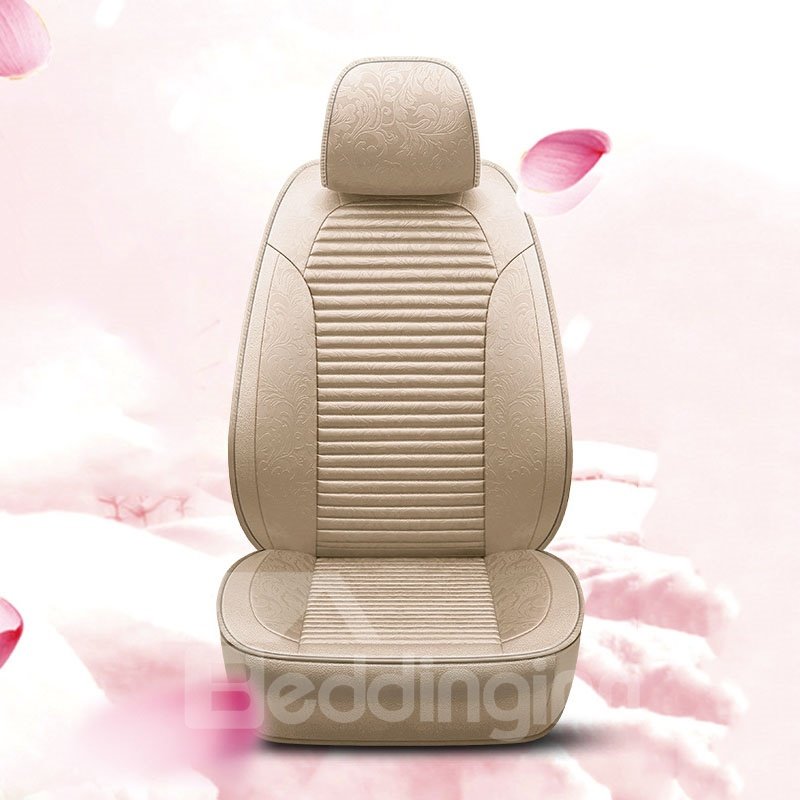 ONE CAR ONE VERSION High Quality Fabric And Leather Material Wear And Scratch Resistance Maple Leaf Printing Pattern 5 Seats Custom Fit Seat Cover - Image 2