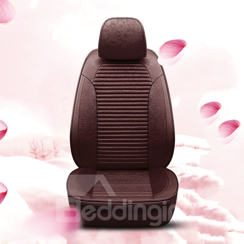 ONE CAR ONE VERSION High Quality Fabric And Leather Material Wear And Scratch Resistance Maple Leaf Printing Pattern 5 Seats Custom Fit Seat Cover - Image 6