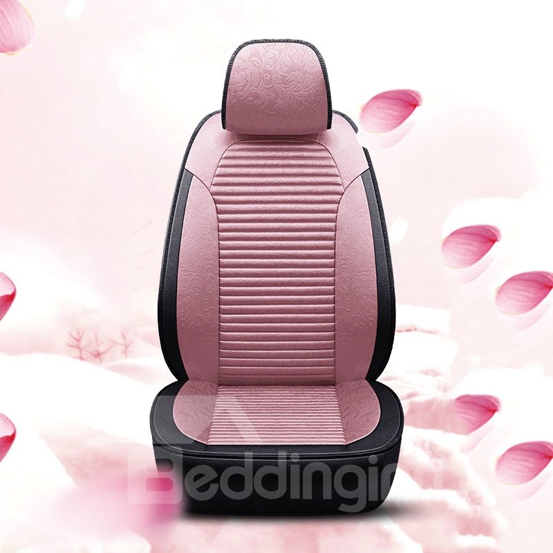 ONE CAR ONE VERSION High Quality Fabric And Leather Material Wear And Scratch Resistance Maple Leaf Printing Pattern 5 Seats Custom Fit Seat Cover - Image 3