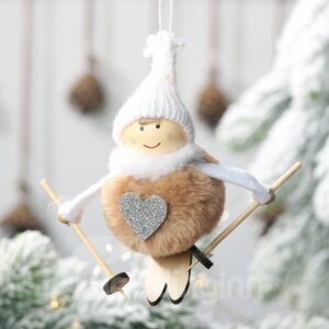 Fluffy Snow Doll Pendant Creative Christmas Tree Decorations