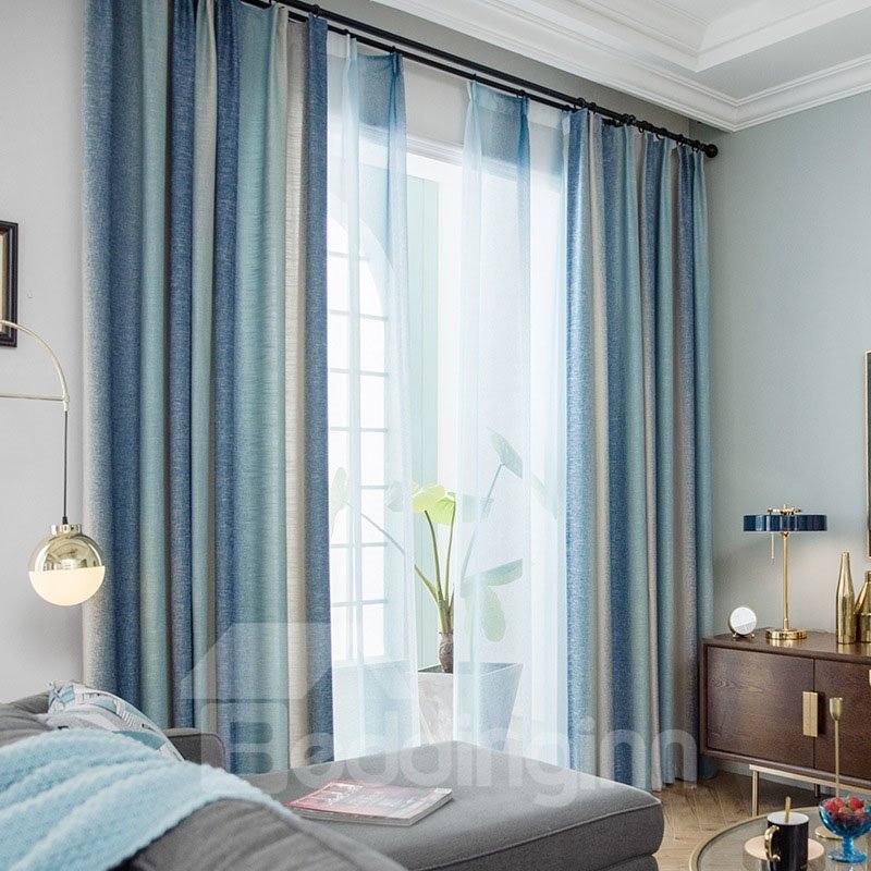 Nordic Style 100% Blackout Fibre Ombe Custom Grommet Curtains for Living Room Bedroom - Image 8