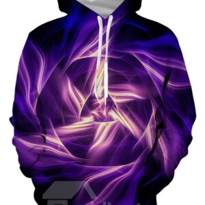 Unisex 3D Colorful Swirl Printing Autumn and Winter Pullover Sweatshirt Hoodies