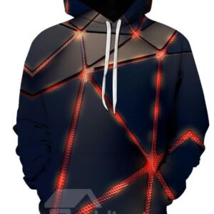 Realistic 3D Print Pullover Hoodies Hip Hop Hoody Outerwear with Front Pocket