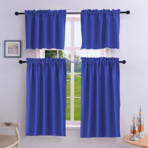 American Style Simple Plain Shading Valance 4 Pcs for Kitchens Bathrooms Basements & More