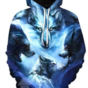 3D Realistic Hoodies Pullover Sweatshirt Hip Hop Hoody Outerwear with Front Pocket