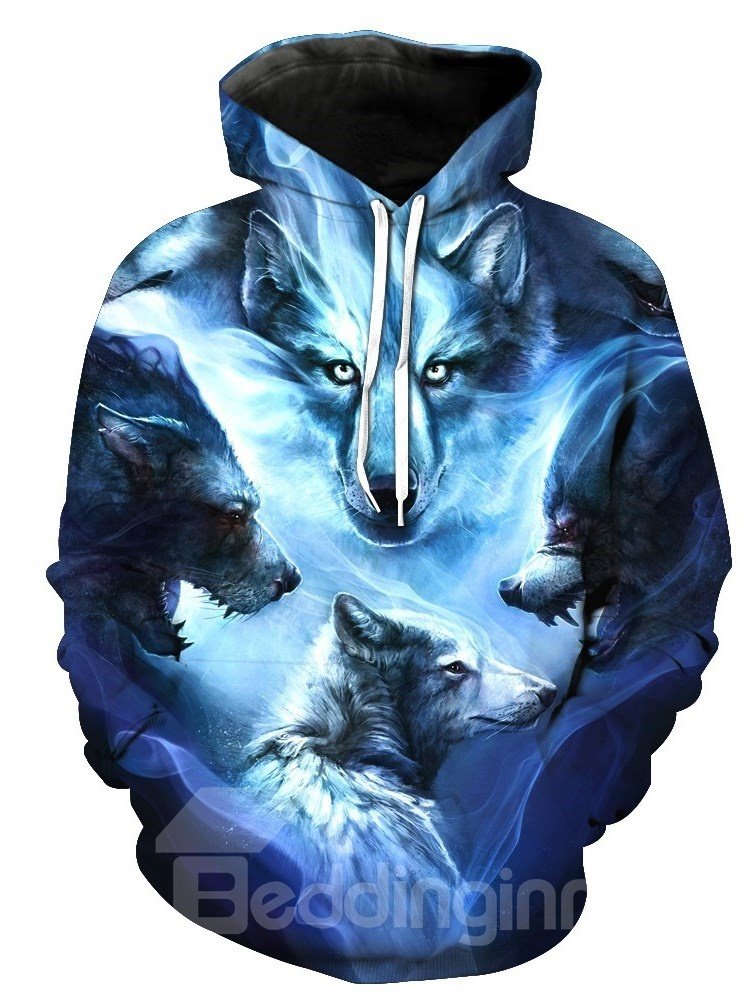 3D Realistic Hoodies Pullover Sweatshirt Hip Hop Hoody Outerwear with Front Pocket - Image 6