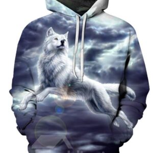 Men's Fashion Novelty Sweatshirts 3D Animal Printed Hoodies with Pocket