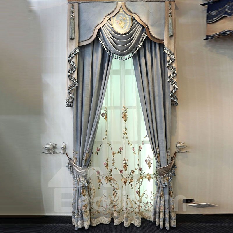 Elegant Classy Embroidered Decorative Customs Sheer Curtains for Living Room Bedroom - Image 4