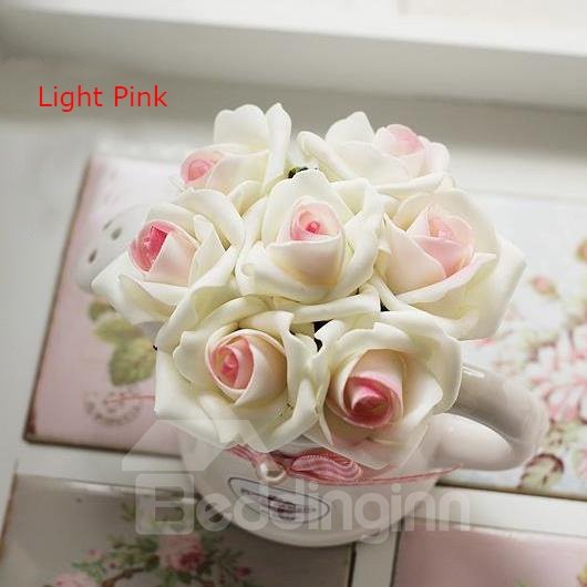 New Arrival Romantic Colorful Artificial Roses Decorative Desktop Flower Set - Image 3
