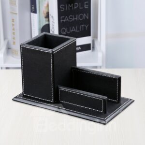 Beddinginn European Plain Desktop Storage Box Leather Storage Boxes
