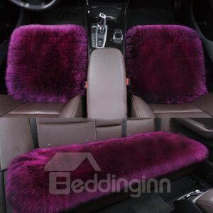 Do Not Fade Do Not Lose Hair Soft Comfortable And Warm Winter Short Plush Wool Car Cushion Small Square Seat Cushion Three-Piece Set No Back Cushion