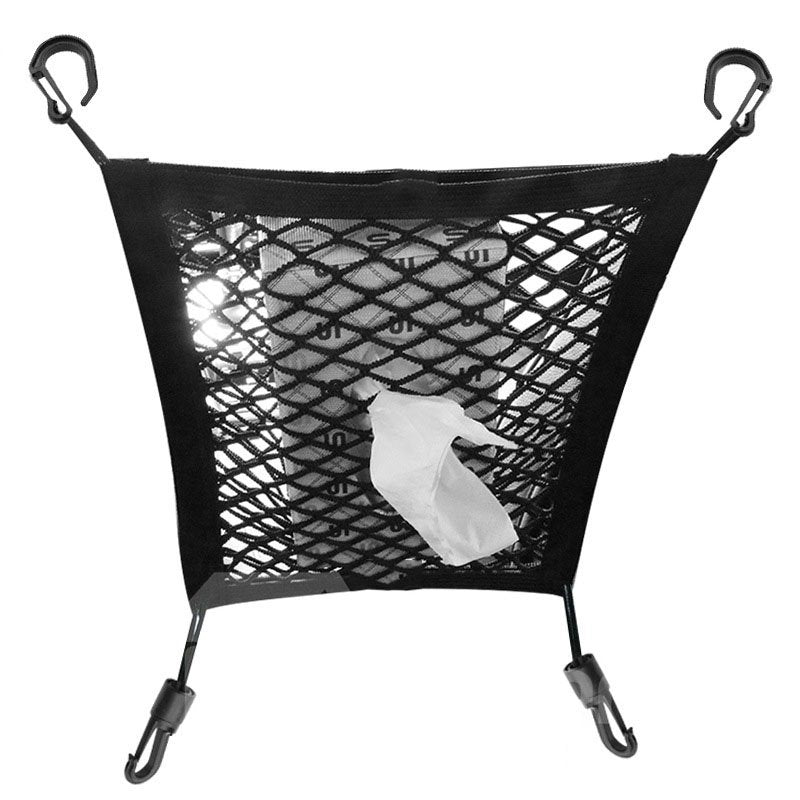 Good Elasticity Easy To Install Double-Layer Elastic Mesh Cloth Storage Net Pocket