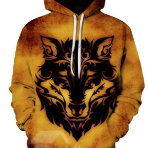 Casual 3D Lion Print Soft and Warm Pullover Hoodies Sweatshirt Sweaters