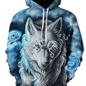 3D Cool Wolf Print Casual and Comfortable Hoodies with Pocket