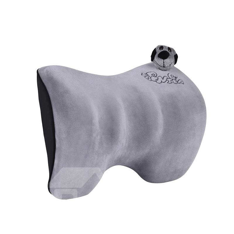 Soft And Comfortable Cartoon Puppy Shape Memory Cotton Car Headrest Car Pillows