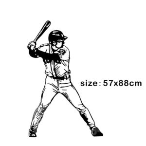 Removable Baseball Right Handed Batter Wall Stickers