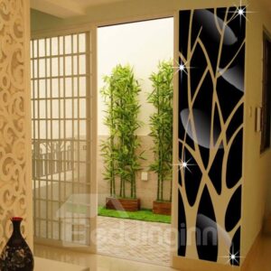 Tree Shape Acrylic Mirror 3D Wall Sticker Self-adhesive Home Decor