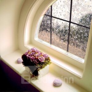 Colorful Flower Window Film No-glue Changing by Sunshine