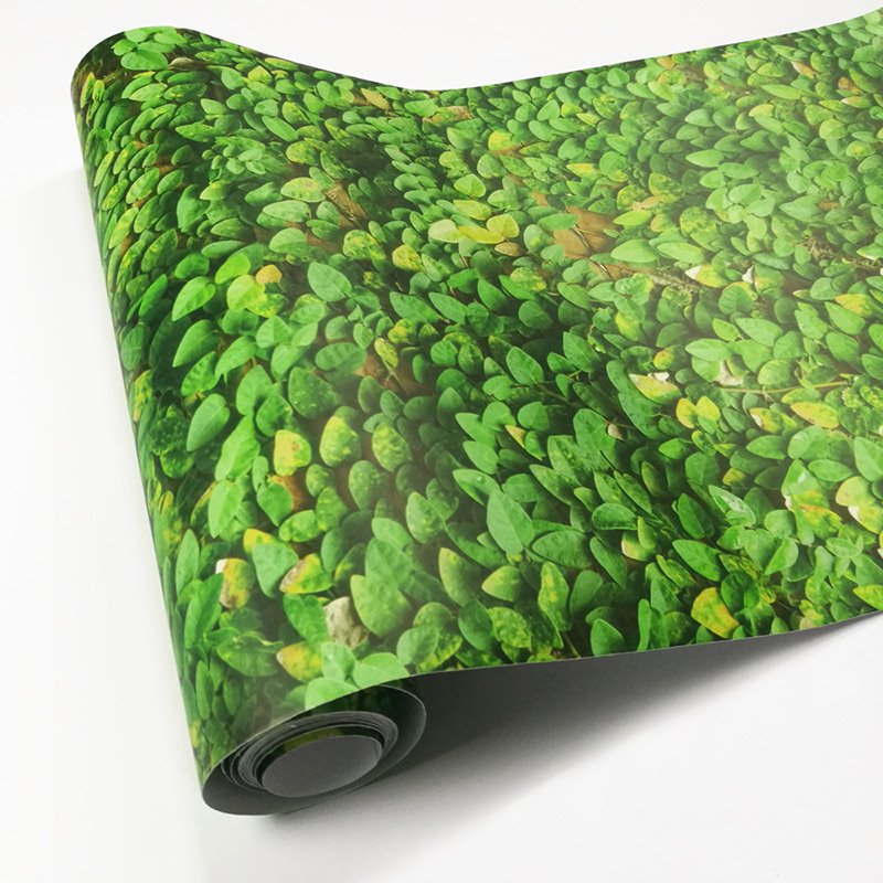 3D Outdoor Pastoral Simulation Green Plant Wallpaper Waterproof Moisture-proof Mildew-proof Self-Adhesive Decorative Wall Murals 40x320cm 1PC