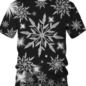 Round Neck Polyester Christmas Unisex 3D T-Shirt