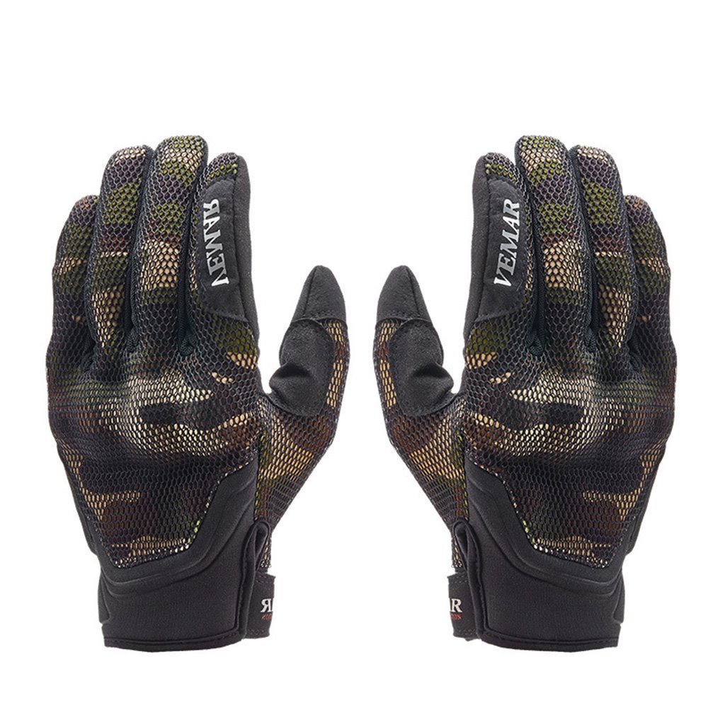 A Pair Breathable Motorcycle Gloves Polyester Fiber Shield Fall-Proof All-Finger Gloves Protect Hands - Image 12