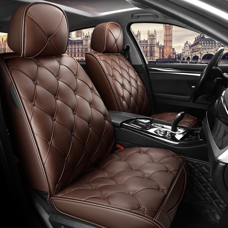 Car Seat Covers Full Coverage Soft Wear Resistant Durable Skin Friendly Man Made Leather Airbag Compatible 5 Seater Universal Fit Seat Covers Fit for Cars SUV Pick-up Truck - Image 5