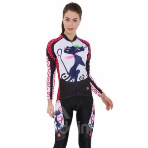 Little Cat 3D Padded Pants Road Bike Comfortable Women's Cycling Jersey