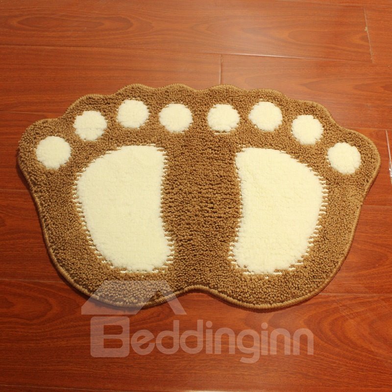 Cute Cartoon Big Foot Area Rug Bedroom Door Floor Mat - Image 3