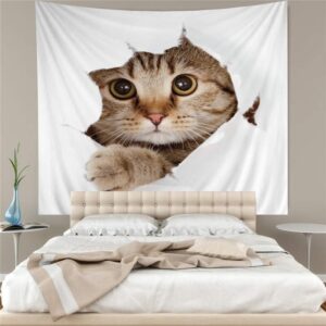 3D Cat Wall Tapestry Home Decoration Wall Decorations Bedspread Bed Cover Table Cloth Curtain