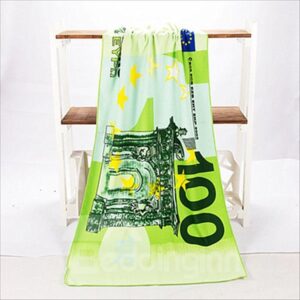 Novel Fashion Best 100 Euro Pattern Bath Towels